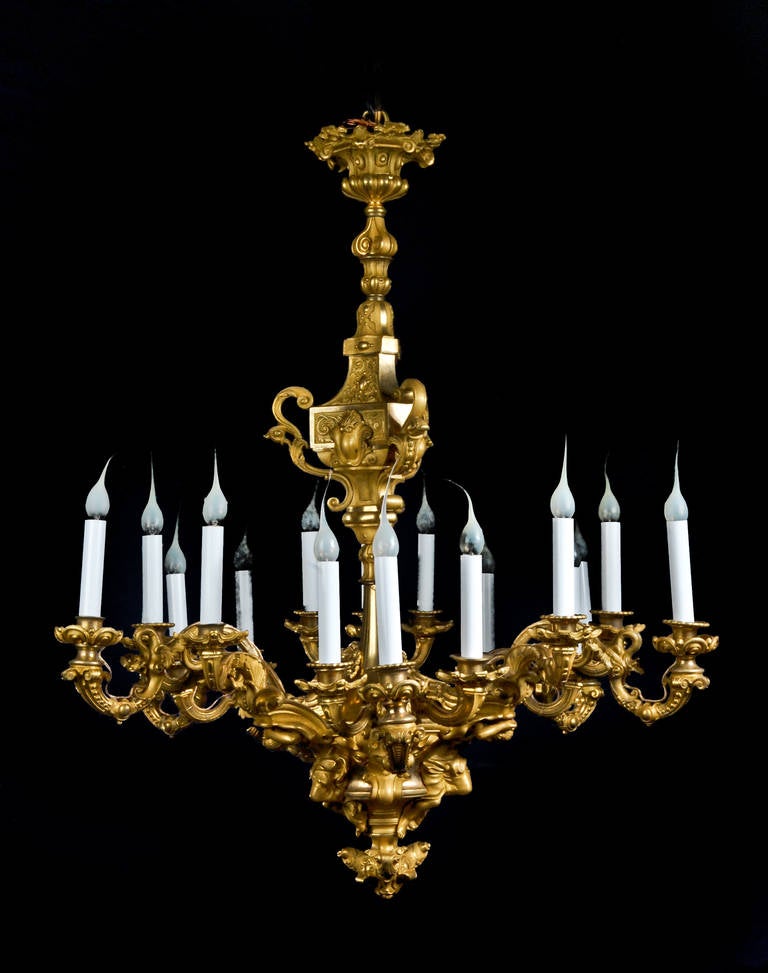 Superb Antique French, Louis XVI Style Gilt Bronze Figural Chandelier In Good Condition In New York, NY