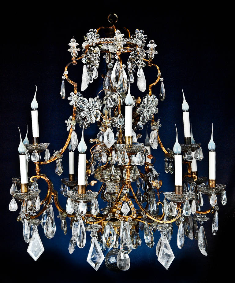 antique rock crystal chandelier