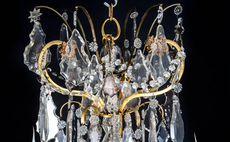 Fine Antique Baccarat Louis XVI Style Gilt Bronze and Cut Crystal Chandelier 1