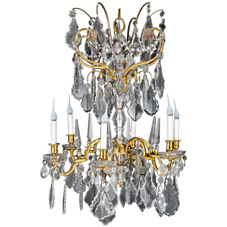 Fine Antique Baccarat Louis XVI Style Gilt Bronze And Cut Crystal Fine Antique Baccarat Louis XVI Style Gilt Bronze and Cut Crystal Chandelier 1 - Fine Antique Baccarat Louis XVI Style Gilt Bronze And Cut Crystal