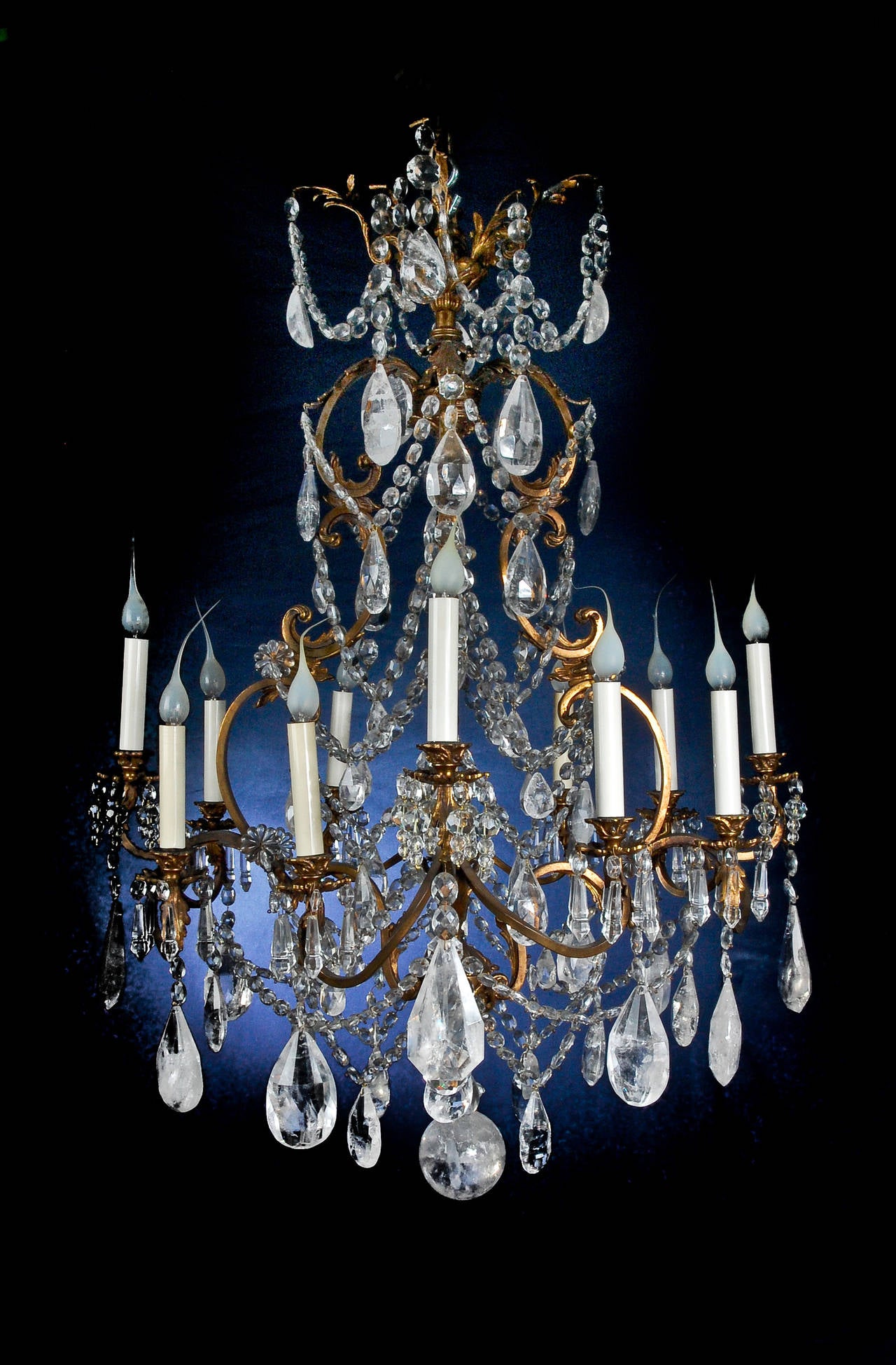 antique rock crystal chandelier
