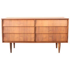 Walnut Louvered-Front Dresser