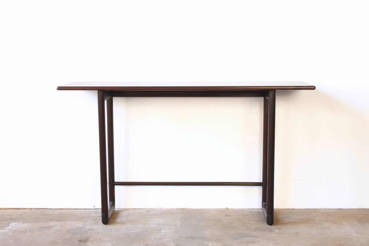 Late 20th Century Ebonized Scandinavian Console Table