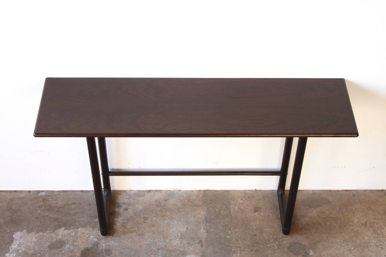 Ebonized Scandinavian Console Table In Good Condition In Brooklyn, NY