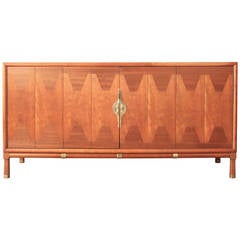 Walnut and Cherry Credenza