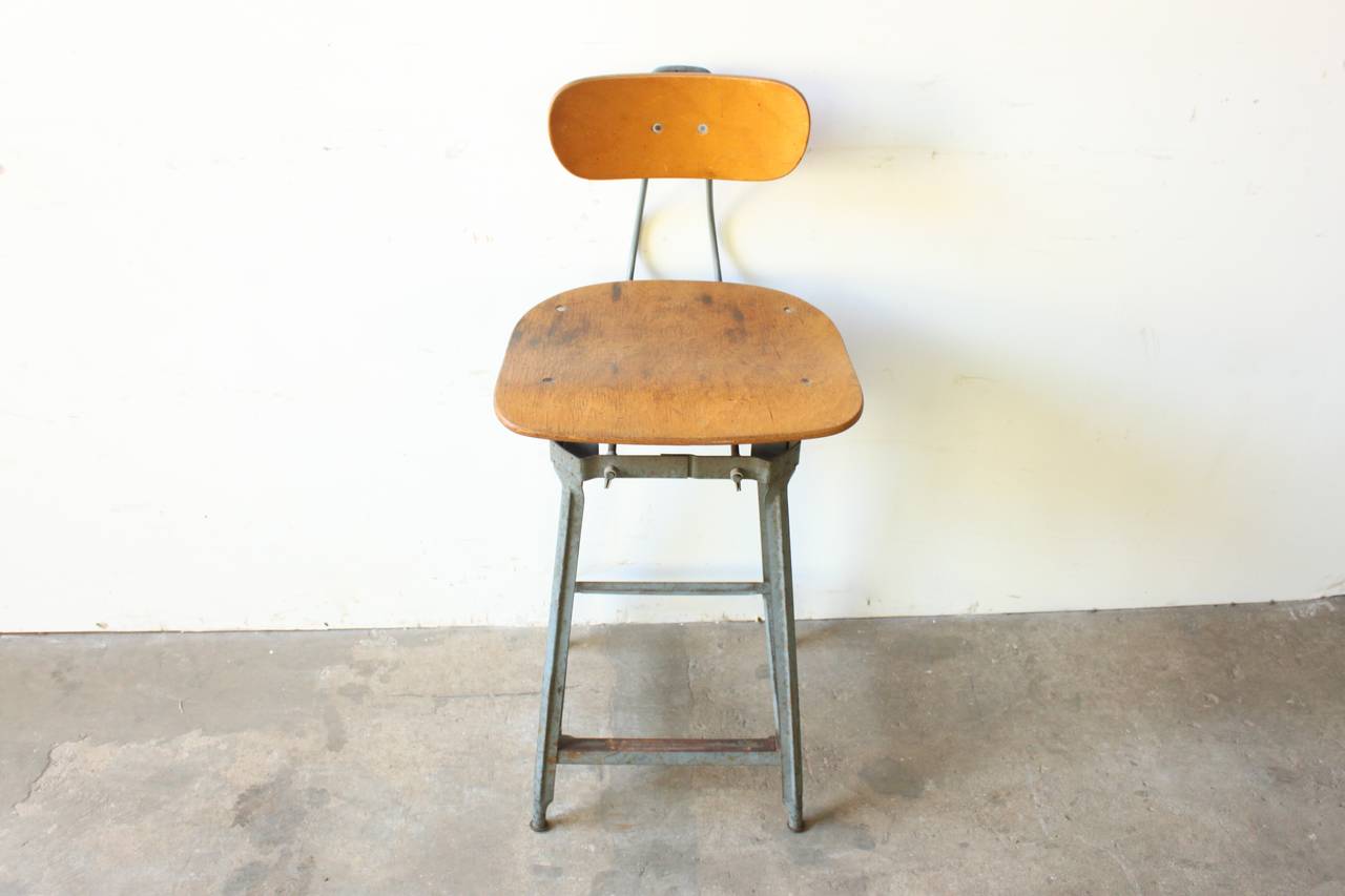 American Industrial Factory Stool