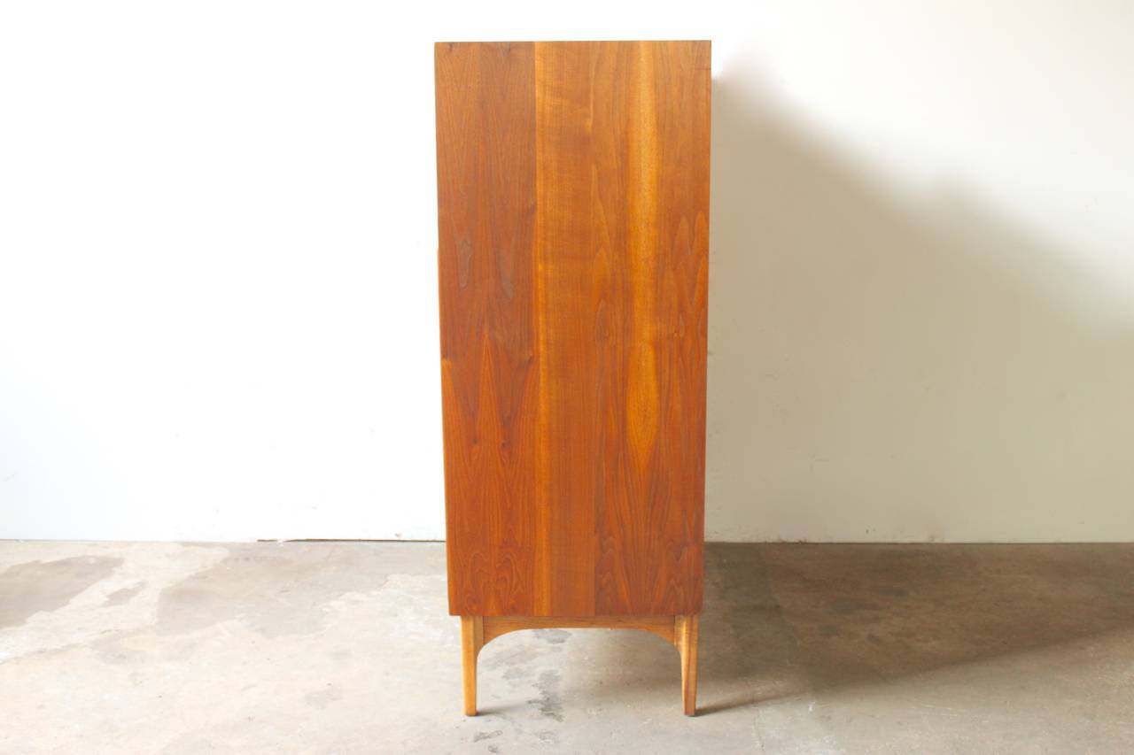 American Walnut Highboy Dresser by Kroehler