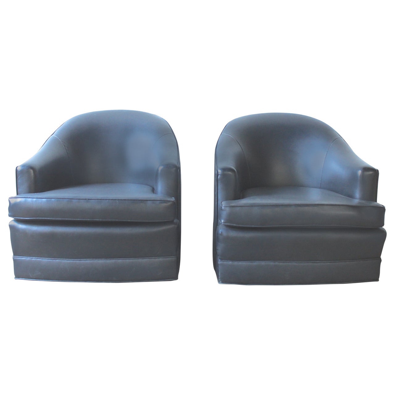 Mid-Century Swivel Club Chairs For Sale