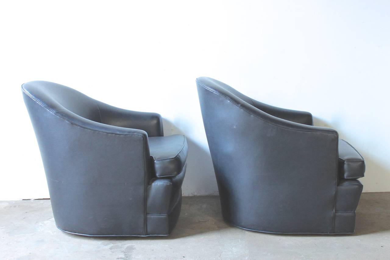 American Mid-Century Swivel Club Chairs For Sale