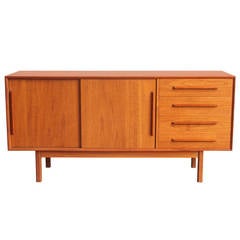 Sliding Door Danish Teak Credenza