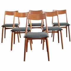 Boomerang Teak Dining Chairs by Erik Christensen