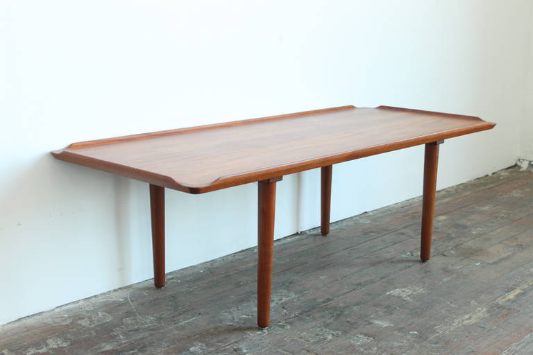 Danish Turned Edge Teak Coffee Table
