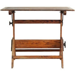 Antique Oak Drafting Table