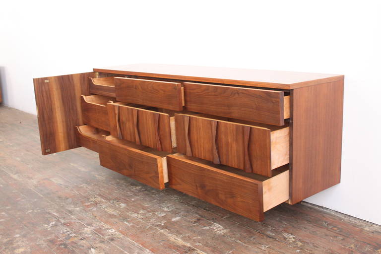 Mid-Century American Walnut Low Dresser 1