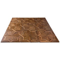 Antique ca 22, 5m2 / 242 sqft. of Biedermeier Star Parquet made of Oak, Maple and Walnut