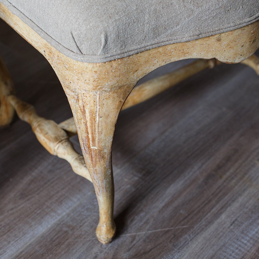 Pair of Swedish 18th Century Rococo Stools For Sale at 1stDibs
