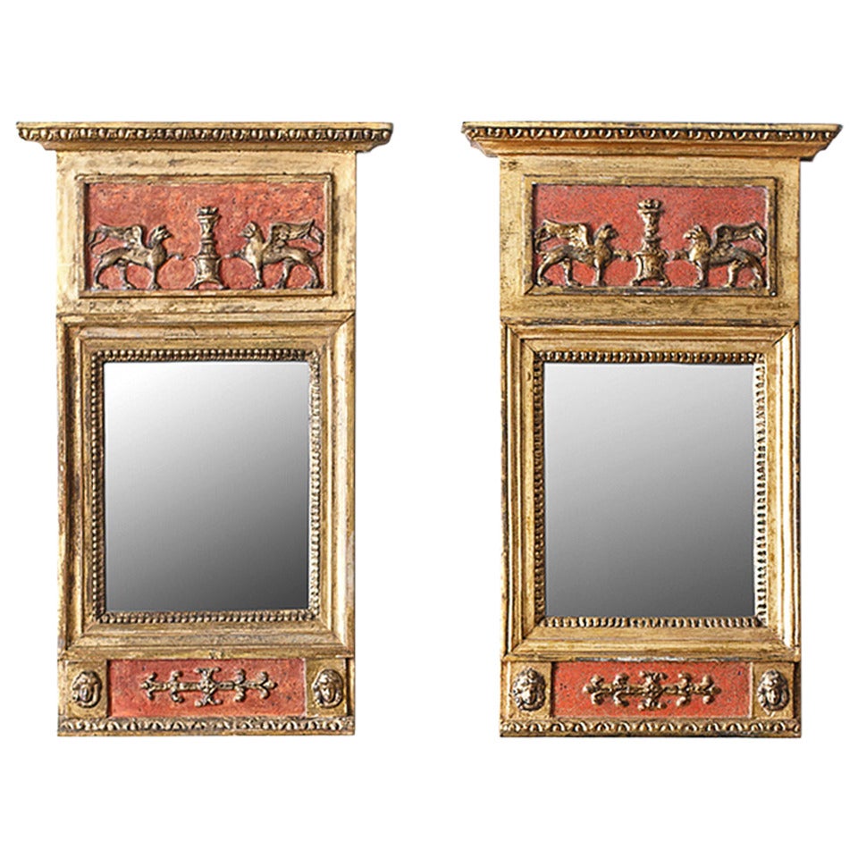 Pair of 19th Century Swedish Empire Mirrors