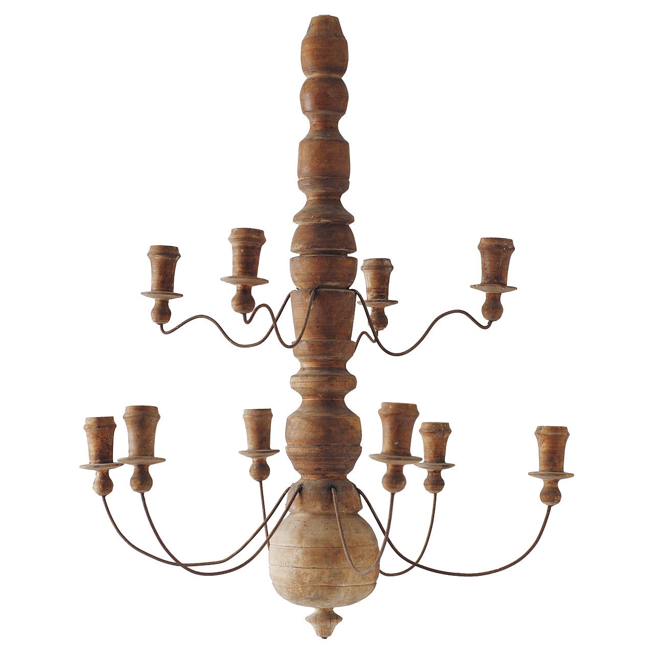 19th Century Swedish Folk Art Chandelier