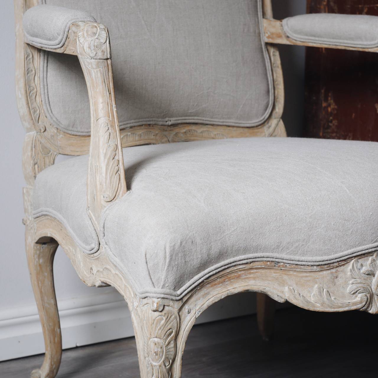 Swedish 18th Century Rococo Armchair In Good Condition In Mjöhult, SE