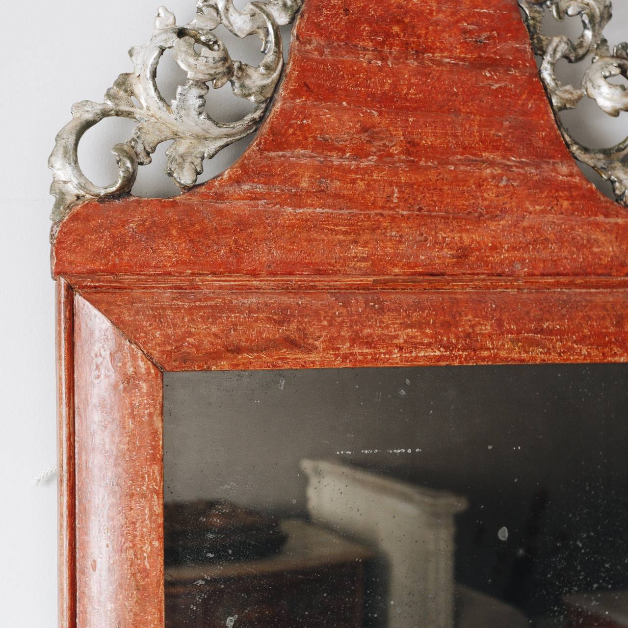 18th Century Norwegian Baroque Mirror In Good Condition In Mjöhult, SE