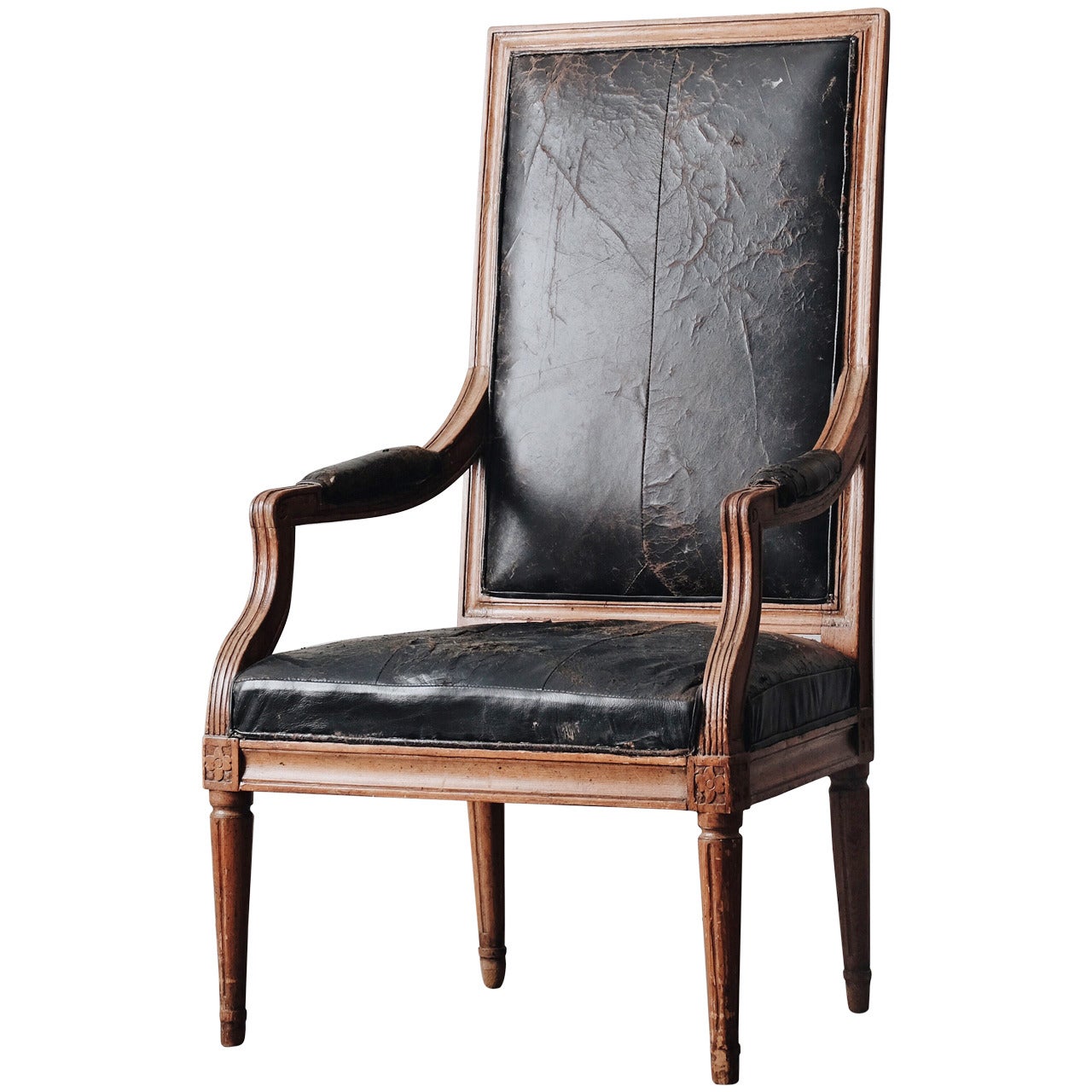 19th Century Gustavian High Back Armchair For Sale at 1stDibs