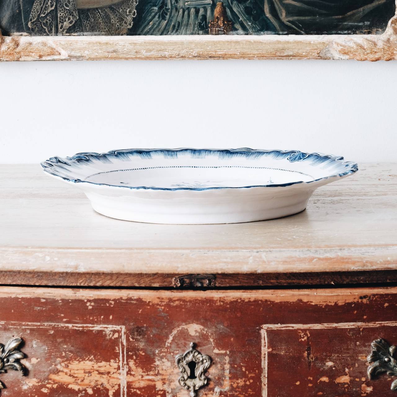 18th Century Swedish Faience Plate In Good Condition In Allerum, SE