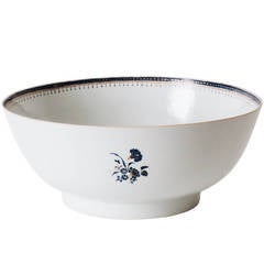 Large 18th Century Porcelain Punch Bowl