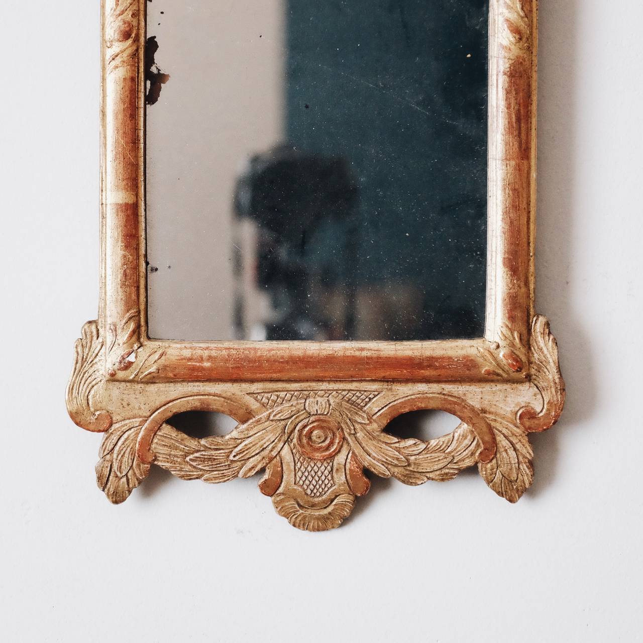 18th Century Swedish Gustavian Giltwood Mirror In Good Condition In Mjöhult, SE