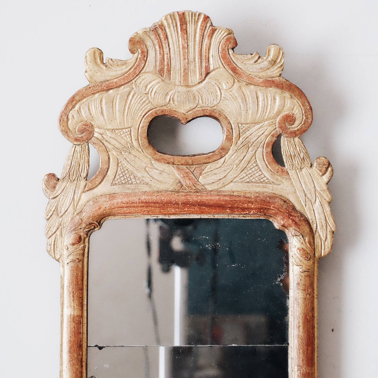 Rococo 18th Century Swedish Gustavian Giltwood Mirror
