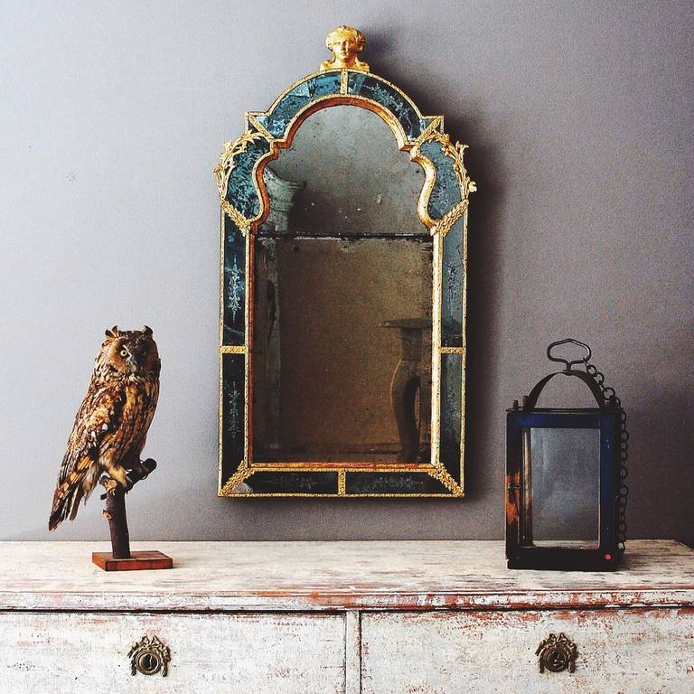 18th Century Swedish Baroque Mirror, Burchard Precht In Good Condition In Allerum, SE