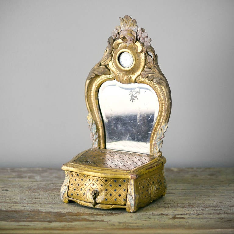 18th Century Swedish Rococo Dressing Mirror In Good Condition In Mjöhult, SE