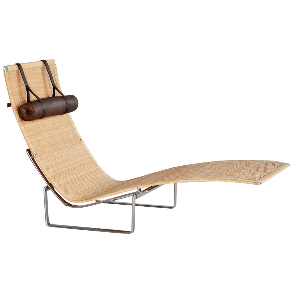 PK-24 Chaise Longue by Poul Kjærholm For Sale