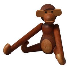 Antique Original Teak Monkey by Kay Bojesen