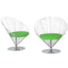 Wire Cone Chairs by Verner Panton
