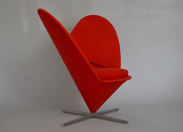 Mid-20th Century Heart Chair by Verner Panton For Sale