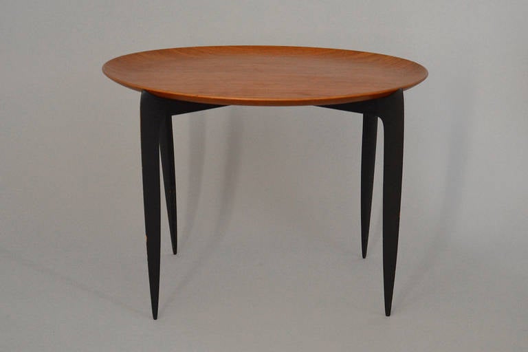 Circular Tray Table by H. Engholm & Svend Åge Willumsen