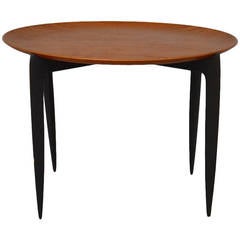 Circular Tray Table by H. Engholm & Svend Åge Willumsen