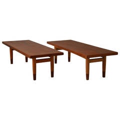 Pair of Benches with Boards and Lipping's in Teak, 1960s
