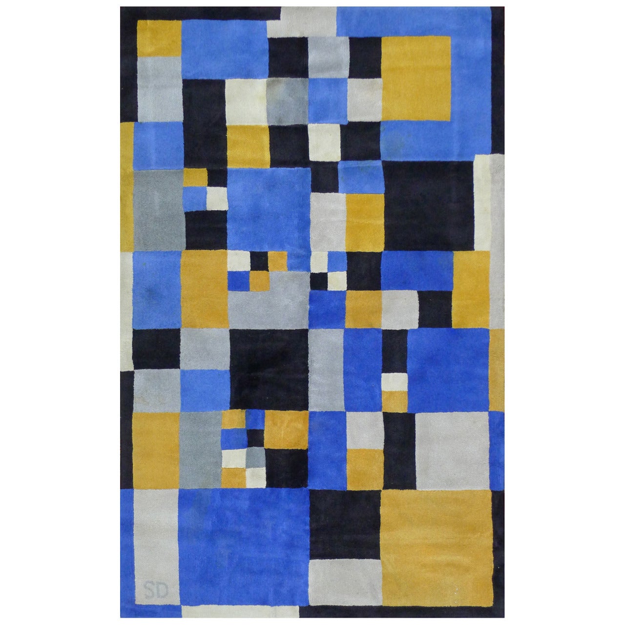 Original Rug, After Sonia Delaunay  For Sale
