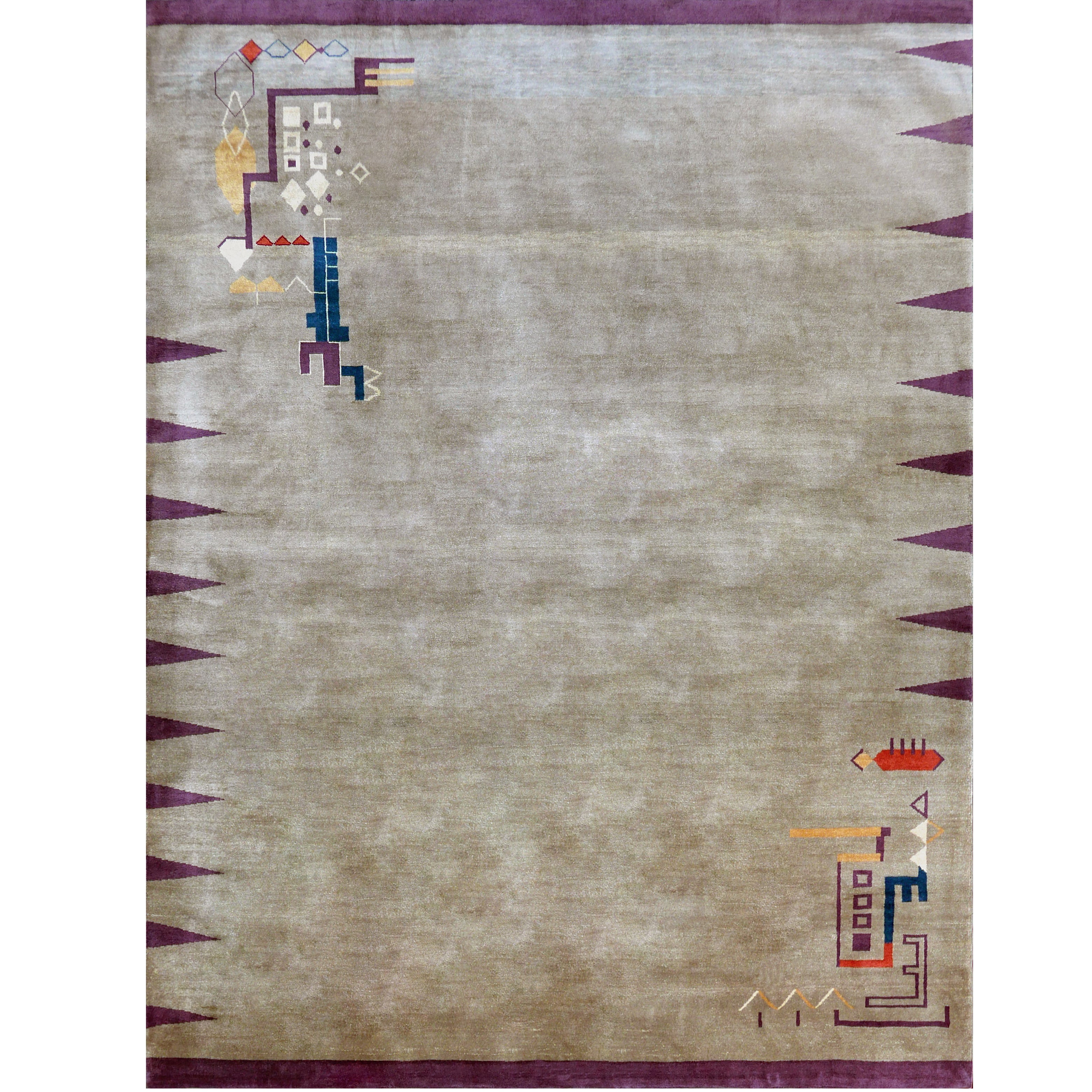 Handwoven Rug by Didier Marien For Sale
