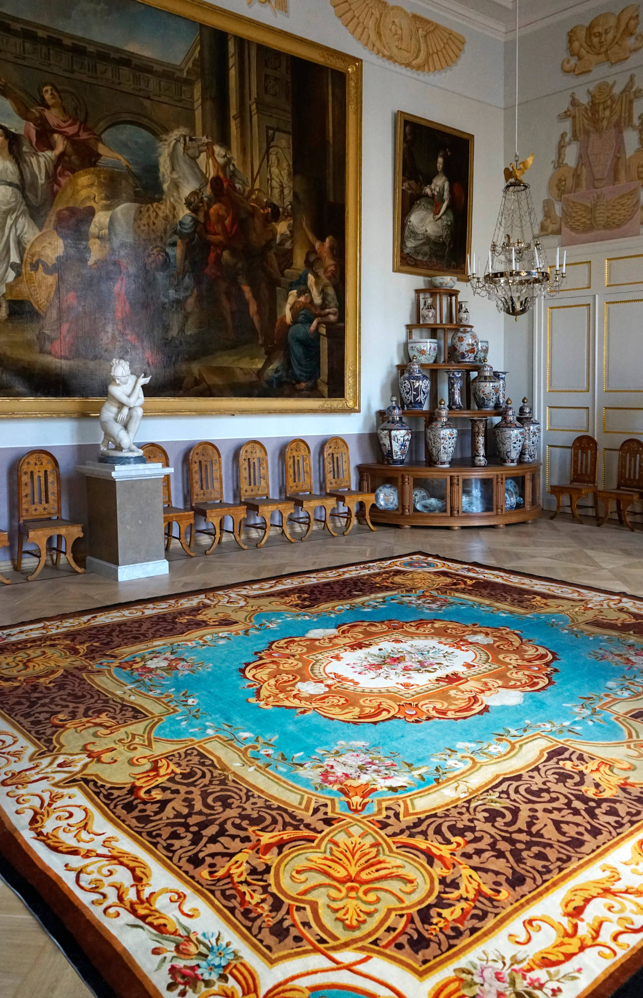 Louis XV 19th Century Rare Napoleon III Aubusson Rug For Sale