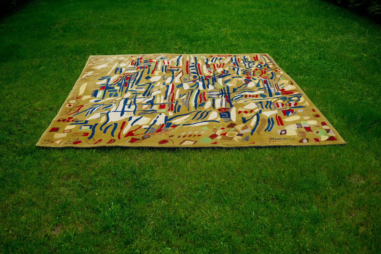 Tapis tissé à la main d'origine de Manuel Cargaleiro