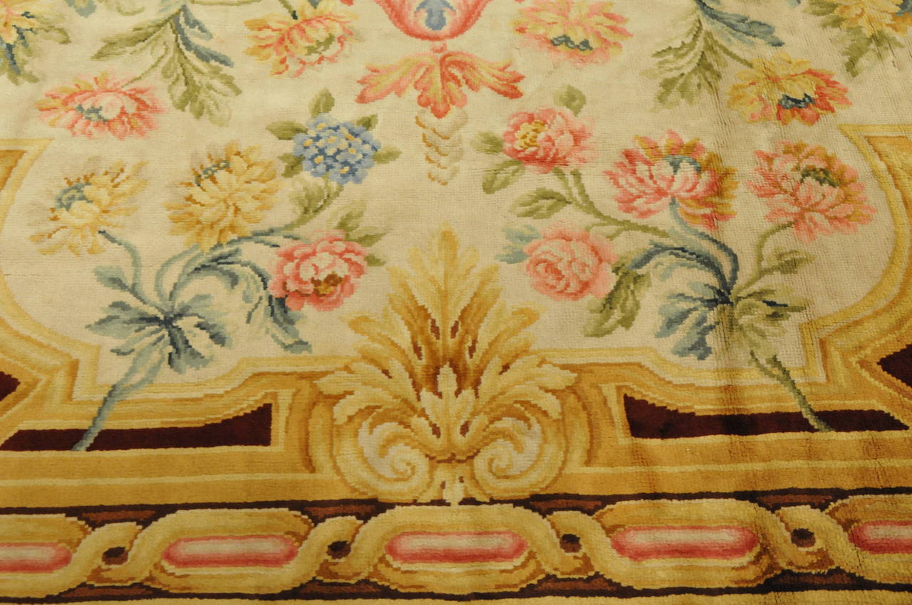 Rare 19th Century French Savonnerie Rug For Sale 2