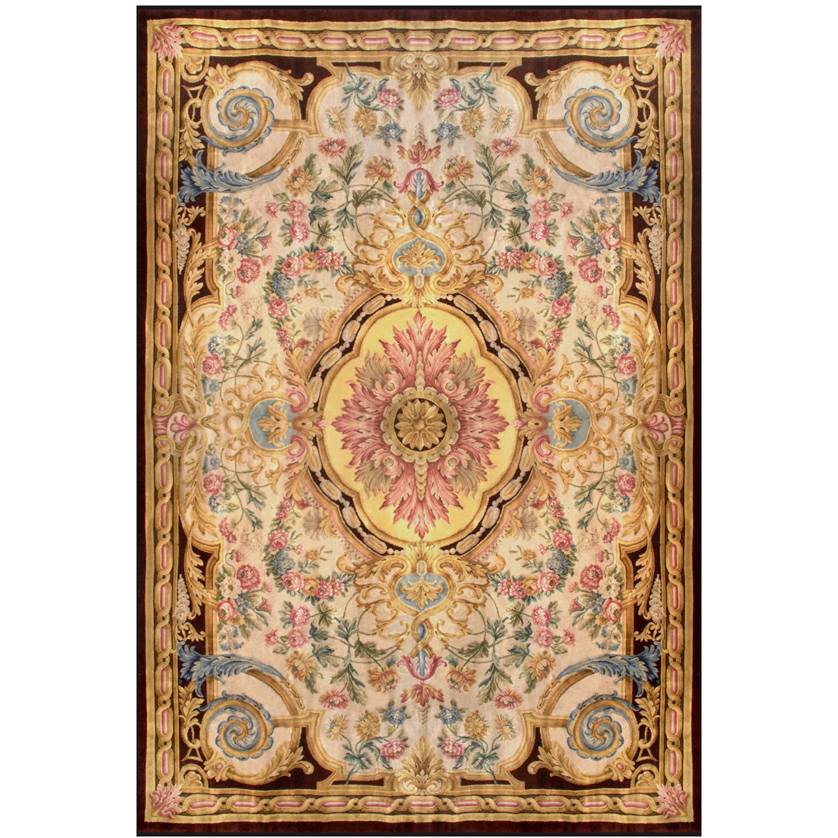 Rare 19th Century French Savonnerie Rug For Sale