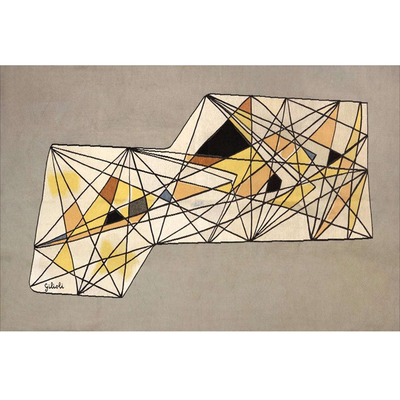 Gilioli's Lyrical Abstract Aubusson's 1960s Tapestry For Sale