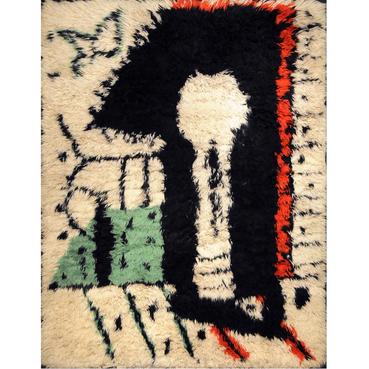 Picasso's Rare Rug "La Serrure, " circa 1955 For Sale