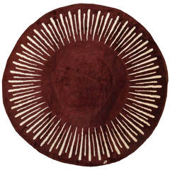 Jean Pascaud Original Circular Rug, circa 1940