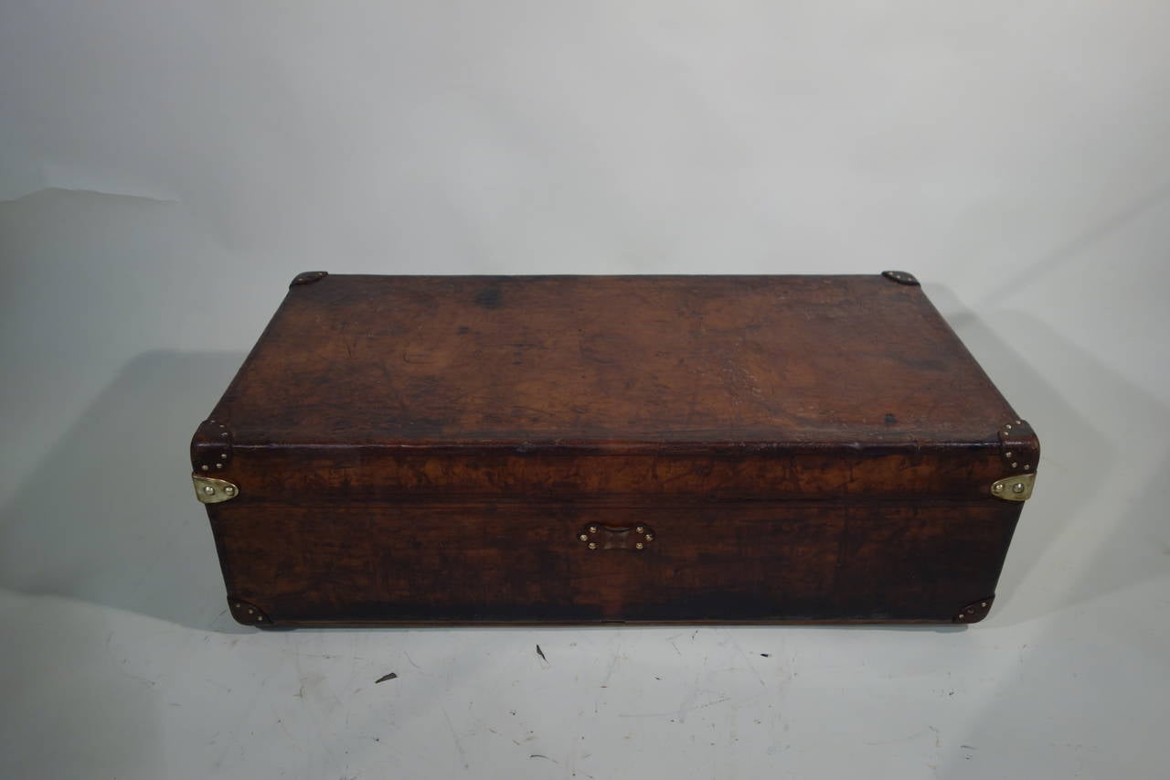 Brass 1910's Huge Louis Vuitton Cabin Trunk  Key / Immense Malle Cabine Vuitton For Sale