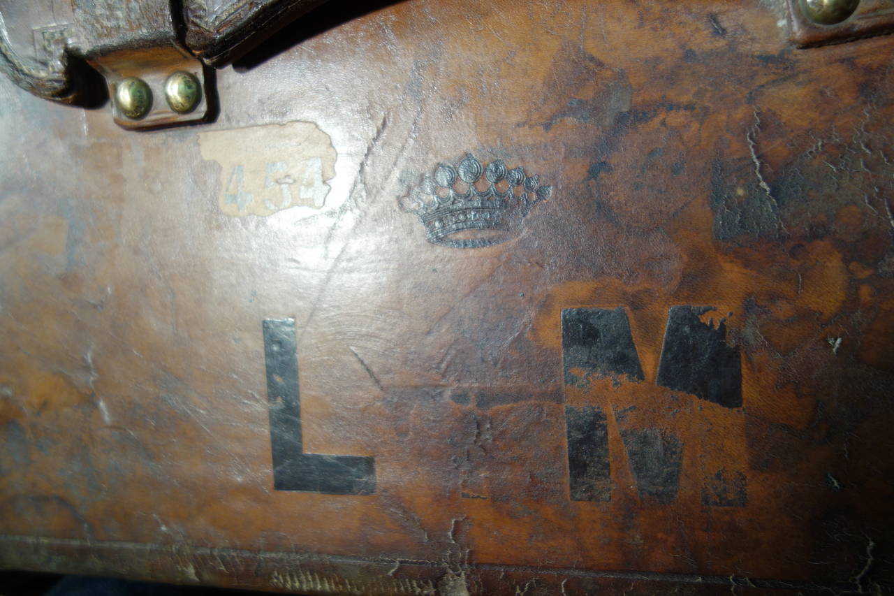 1910's Huge Louis Vuitton Cabin Trunk  Key / Immense Malle Cabine Vuitton For Sale 2