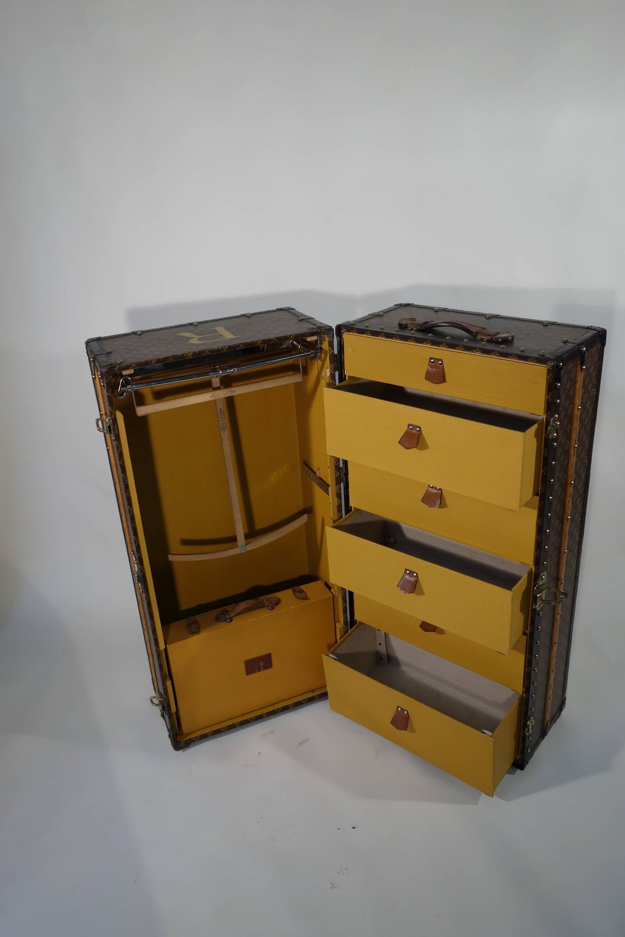 1930s Louis Vuitton Wardrobe Trunk or Malle Armoire at 1stdibs